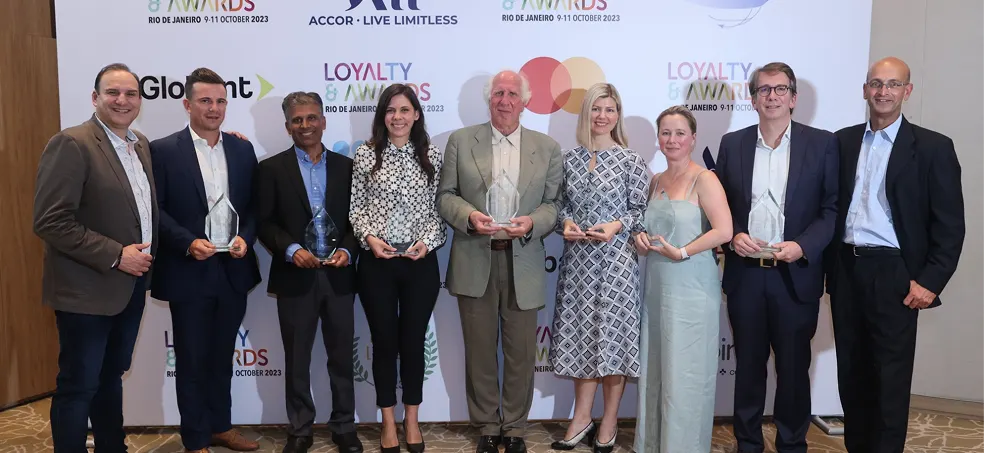 Loyalty Juggernaut team receiving the GRAVTY® Pulsar award at Loyalty & Awards, Rio de Janeiro.